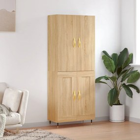 vidaXL Armário alto 69,5x34x180 cm derivados de madeira cor sonoma