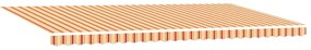 Toldo Retrátil Manual amarelo e laranja 600 × 300 cm