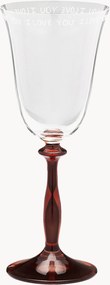 Copos de vinho de cristal I Love You, conjunto de 2