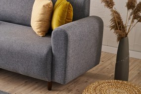 Sofá de 3 Lugares Noya – Cinzento – 220x87x70 cm