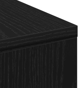 Mesa de Centro vidaXL Preta em Carvalho de 90x90x28 cm de Madeira de E