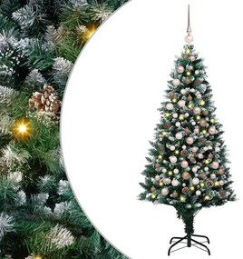 vidaXL Árvore de Natal Artificial Verde 180 cm PVC, Aço e Plástico