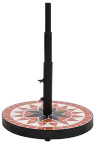 Base p/ guarda-sol redonda 12 kg terracota e branco
