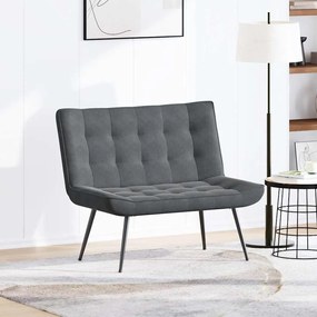 Banco 110x74x84 cm veludo cinzento-escuro