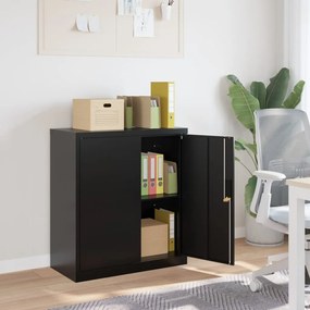 vidaXL Arquivador 79x40x90 cm aço preto
