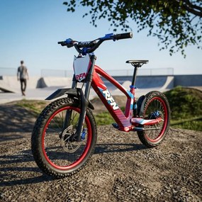 Bicicleta elétrica infantil 500W Roan RXF Evo Racing 18" Vermelha