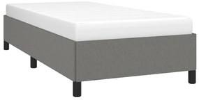 Estrutura de cama sem colchão 90x190 cm tecido cinzento-escuro