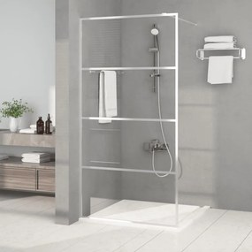 152137 vidaXL Divisória de chuveiro prateado 100x195cm vidro ESG transparente