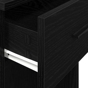 Suporte torre de computador com gaveta 35x45x77 cm preto