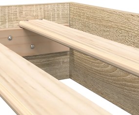 Cama Estante Sonoma Oak 120x200 cm Madeira de Engenharia