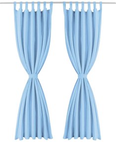 Cortinas de cetim com presilhas 2 pcs 140x175 cm turquesa
