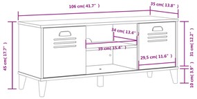 Sapateira VIKEN 106x35x45 cm derivados de madeira antracite