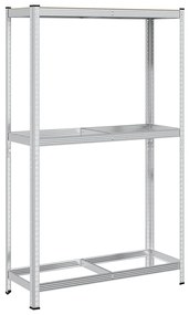 Prateleira para pneus de 2 camadas prateada 110x40x180 cm aço