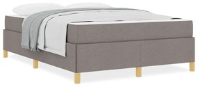 Cama Box Outros Taupe e Branco 140 x 190 cm tecido