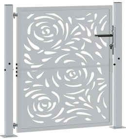Portão de jardim 105x105 cm design de chama de aço resistente