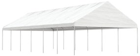vidaXL Gazebo com telhado 13,38x5,88x3,75 m polietileno branco