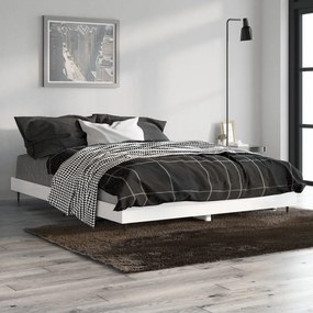 Estrutura cama 140x190 cm derivados de madeira branco brilhante