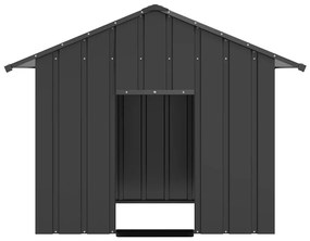 Casota para cães com telhado 131x101x102 cm aço galvanizado