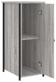 Mesa cabeceira 32x42x80 cm derivados de madeira cinzento sonoma