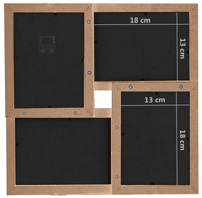 Moldura para 24 (13x18 cm) fotografias MDF castanho-claro