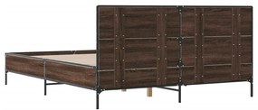Estrutura de cama 160x200cm derivados madeira/metal