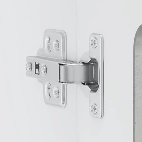 Armário de parede de cozinha porta vidro Kalmar concreto cinza