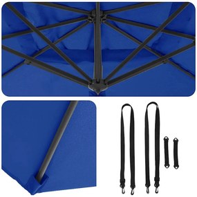 guarda-sol cantilever Roma azul azure 352x251x260 cm feito de alumínio