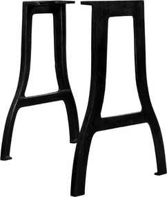 Pernas p/ mesa de jantar 2 pcs estrutura em A ferro fundido