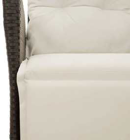 9 pcs conjunto de jantar p/ jardim c/ almofadões vime PE preto