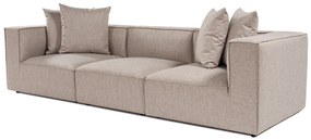Sofá de 3 Lugares Sora – Bege Areia – 270 cm x 65 cm x 95 cm