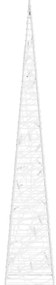 Cone de iluminação decorativo c/ LEDs azuis acrílico 60 cm