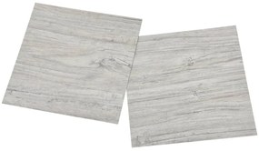 Tábuas de soalho autoadesivas 20 pcs 1,86m² PVC cinzento-claro