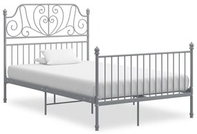 vidaXL Estrutura de cama 120x200 cm metal cinzento