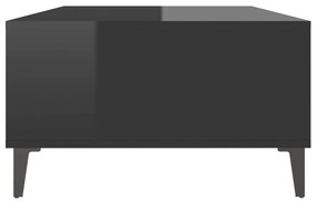 Mesa de centro derivados de madeira preto brilhante