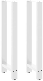 Pés para mesa de bar , brancos, 2 peças, 50x (110-111) cm, aço