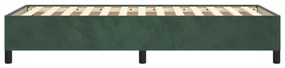 Estrutura de cama sem colchão 90x200 cm veludo verde-escuro