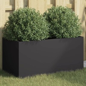 Vaso/floreira 62x30x29 cm aço preto