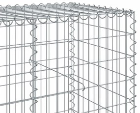 Cesto gabião com cobertura 200x100x100 cm ferro galvanizado