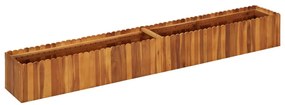 Vaso/floreira de jardim 200x30x25 cm madeira de acácia maciça