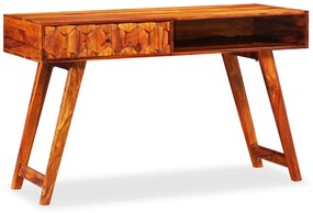 Secretária em madeira de acácia maciça 118x50x76 cm