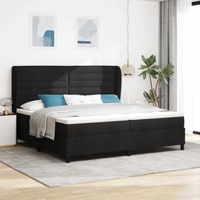 Cama Box Spring com Colchão vidaXL Preta 200x200 cm Tecido