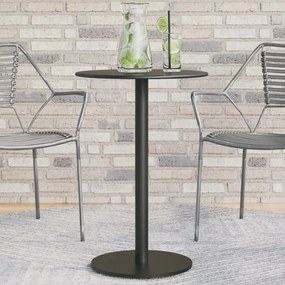 vidaXL Mesa de jardim redonda Ø50x72 cm aço preto