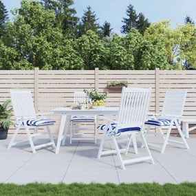Almofadões p/ cadeira 4pcs 40x40x7 cm tecido riscas azul/branco