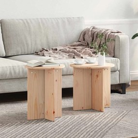 vidaXL Mesa de centro 2 pcs Natural 41,5 x 41,5 x 41 cm