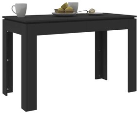 Mesa de jantar 120x60x76 cm contraplacado preto