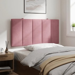 Almofadão de cabeceira 100 cm veludo rosa