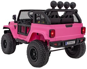 Jipe elétrico para Crianças OFF-ROAD 3.0 12V 4x4 Rodas Espuma EVA, Assento couro ecológico Rosa