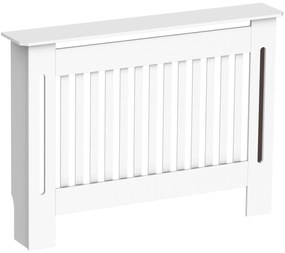 HOMCOM Cobertura Radiador Moderna de MDF com Prateleira Superior para Sala de Estar Dormitório Escritório 112x19x81cm Branco