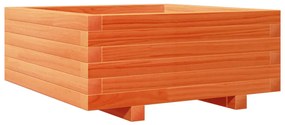 Vaso/floreira de jardim 60x60x26,5 cm pinho maciço castanho-mel