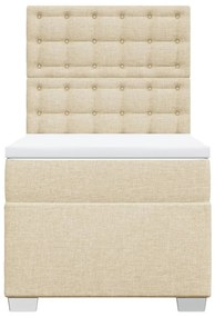 Cama com molas/colchão 80x200 cm tecido cor crème